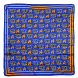 SGRHO Dark Blue and Yellow Poodle Square Scarf