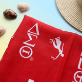 DST Long Red Lightweight Scarf