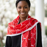 DST Long Red Lightweight Scarf