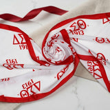 DST Long Red and White 1913 Rectangle Scarf