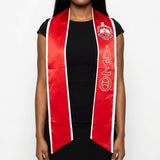 DST Print Legacy Honor Stole in Red with White