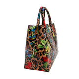 Top Handle Light Brown Leopard 3 Pcs Handbag Set