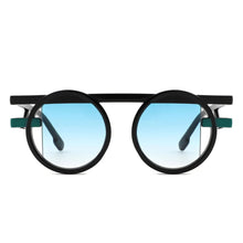 Load image into Gallery viewer, Sunglasses Black Round Futuristic Double Frame
