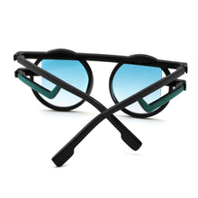 Load image into Gallery viewer, Sunglasses Black Round Futuristic Double Frame
