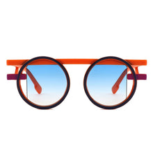 Load image into Gallery viewer, Sunglasses Orange Round Futuristic Double Frame
