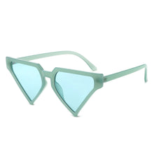 Load image into Gallery viewer, Sunglasses Sea Green Triangle Pointed for Women
