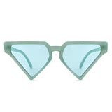 Sunglasses Sea Green Triangle Pointed for Women