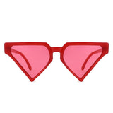 Sunglasses Red Triangle Pointed for Women