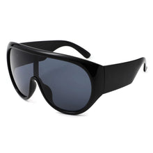 Load image into Gallery viewer, Sunglasses Black Retro Rounded Visor for Women

