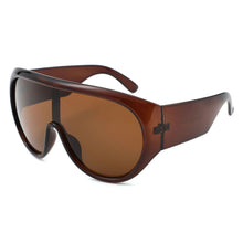 Load image into Gallery viewer, Sunglasses Brown Retro Rounded Visor for Women

