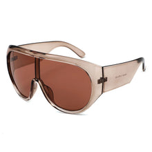 Load image into Gallery viewer, Sunglasses Gray Retro Rounded Visor Women
