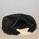 Clutch Premium Black Rhinestone Mesh Hobo Bag