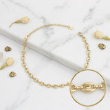 18k Gold Steel Mariner Chain Anklet for Women