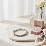 8mm Silver Stainless Steel Handmade Chain Bracelet