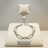 Stainless Steel Chain Bracelet with Handmade Links