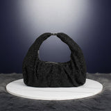 Clutch Premium Black Rhinestone Mesh Hobo Bag