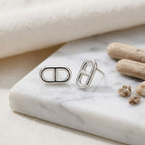 Stud Silver Stainless Mariner Anchor Earrings