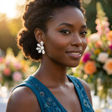 Stud Stainless Steel Mother of Pearl Earrings