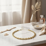 8mm Gold 18K Steel Handmade Chain Necklace