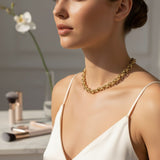 8mm Gold 18K Steel Handmade Chain Necklace