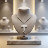 Stainless Steel Cross Pendant Chain Necklace