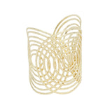 Cuff Gold Concentric Circle Sculpted Bracelet