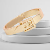 Bangle Gold Belt Buckle Contemporary Bracelet