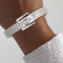 Load image into Gallery viewer, Bangle Silver Belt Buckle Contemporary Bracelet
