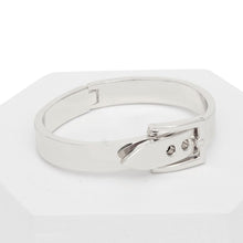 Load image into Gallery viewer, Bangle Silver Belt Buckle Contemporary Bracelet
