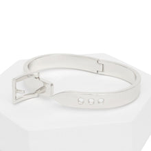 Load image into Gallery viewer, Bangle Silver Belt Buckle Contemporary Bracelet

