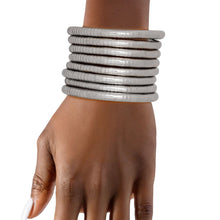 Cargar imagen en el visor de la galería, Bangle Silver Tubogas Style Flex Spring Bracelet
