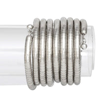 Cargar imagen en el visor de la galería, Bangle Silver Tubogas Style Flex Spring Bracelet
