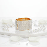 Cuff Confident Glamor Cream Pave Finish Bracelet