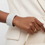 Cuff Confident Glamor White Pave Finish Bracelet
