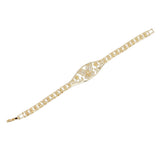 Tennis Bracelet Gold Brass CZ Butterfly Link Chain