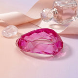 Bangle Transparent Pink Prism Wave Facet Bracelet