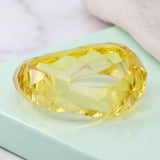 Bangle Transparent Yellow Prism Wave Facet Bracelet