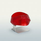 Bangle Retro Red Shimmer Prism Chunky Bracelet