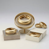 Bangle Matte Gold Metal Sculpted Sleek Bracelet