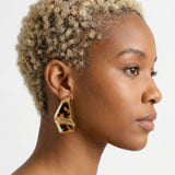 Stud Abstract Leopard Mosaic Terrazzo Earrings