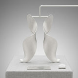 Drop Matte Silver 3D Twist Sculpted Earrings