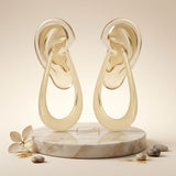 Hoop Gold Oversized Teardrop Chunky Earrings
