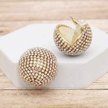 Cargar imagen en el visor de la galería, Stud Disco Glam Radiant Aurbo Gold Sphere Earrings
