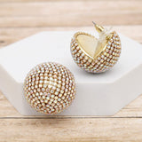 Stud Disco Glam Radiant Aurbo Gold Sphere Earrings