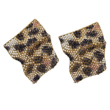 Load image into Gallery viewer, Stud Fierce Wild Leopard Encrusted Wavy Earrings
