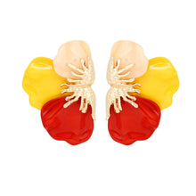 Load image into Gallery viewer, Studs Sunset Bloom Triple Petal Earrings Women
