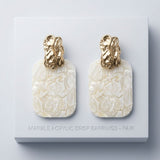 Drop Oversized Ivory Pearlescent Opulent Earrings