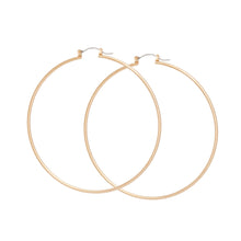 Cargar imagen en el visor de la galería, Hoop Classic 3 inch Thin Gold Earrings for Women
