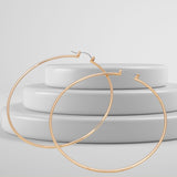 Hoop Classic 3 inch Thin Gold Earrings for Women