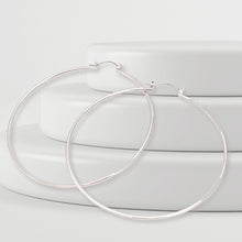 Cargar imagen en el visor de la galería, Hoop Classic 3 inch Thin Silver Earrings for Women
